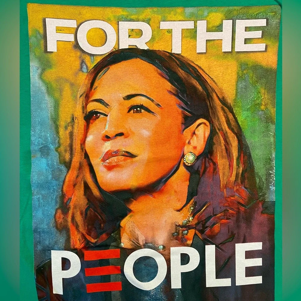 NEW! Green 💚 (M) “For The People” Kamala Harris Graphic Tee T-Shirt 2024